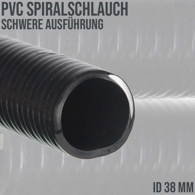 38 mm 1 1/2 Zoll PROFI Teich Pool Garten Zulauf Ablauf Spiral Saug Schlauch - P..."