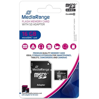 MR958 microSDHC Class 10 + SD-Adapter 16 GB
