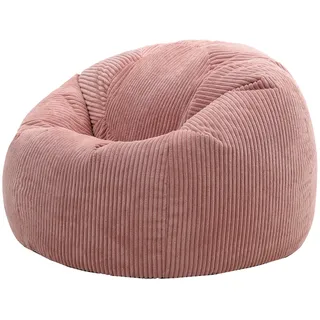 Icon Kingston Sitzsack Cord, Hellrosa, Sitzsack Erwachsene mit Füllung, Bean Bag, Cord Sessel, Lounge Sessel, Lounge Stuhl, Schlafzimmer, Wohnzimmer, Wohnzimmer Möbel