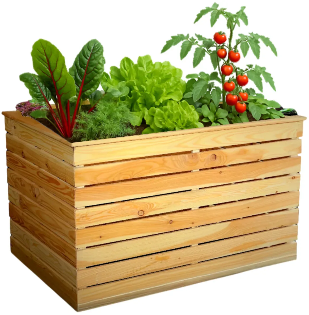 Gartenfachmarkt24 Holzhochbeet / Kräuterbeet "Lara" aus Lärche,,100 x 70 x 72 cm (B x T x H)