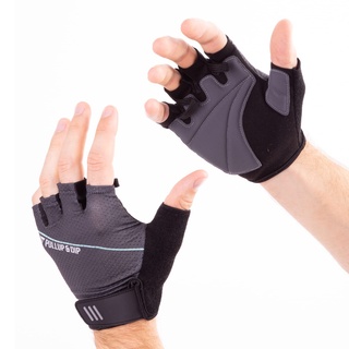 PULLUP & DIP Fitness Handschuhe, Trainingshandschuhe mit Handflächenpolsterung für Männer und Frauen, Atmungsaktive Sporthandschuhe für Kraftsport, Bodybuilding, Radsport, Calisthenics, Crossfit (XL)
