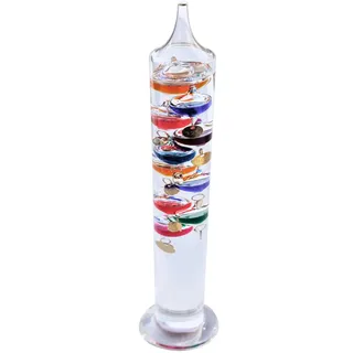 Large 44cm tall Free standing Galileo thermometer in Gift packaging