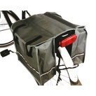 Dunlop Fahrradtasche für Gepäckträger (Doppel Satteltasche für Fahrrad-Gepäckträger), Fahrrad Gepäckträgertasche mit reflektierendem Streifen grau