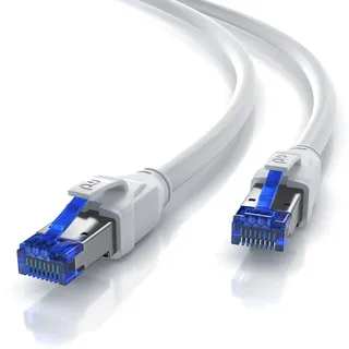 Primewire Patchkabel CAT 8 Gigabit Ethernet LAN Kabel, 40 Gbit/s S/FTP PIMF, Netzwerkkabel mit Baumwollmantel - 10m