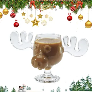 FIENZA Weihnachtsgläser Griswold Elchgläser Christmas Mug, Moose Mug, Elch Gläser Christmas Vacation, Urlaubsgeschenke, für Kaffee, Tee, Getränke. (1PCS)