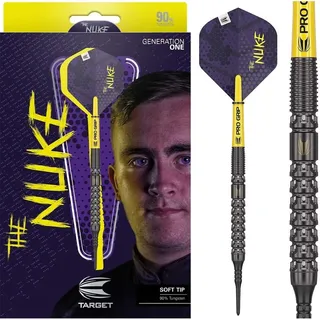 Target Darts Luke Littler The Nuke G1 19G 90% Wolfram Soft Tip Darts Set | Pixel Tip Darts