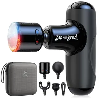 BOB AND BRAD Mini Massagepistole mit Wärme und Kälte, Bob and Brad Q2 Pro Taschengroße Massagepistole für tiefe Gewebemassage, Ultraleiser tragbarer Perkussionsmassagestab zur Schmerzlinderung und Erholung
