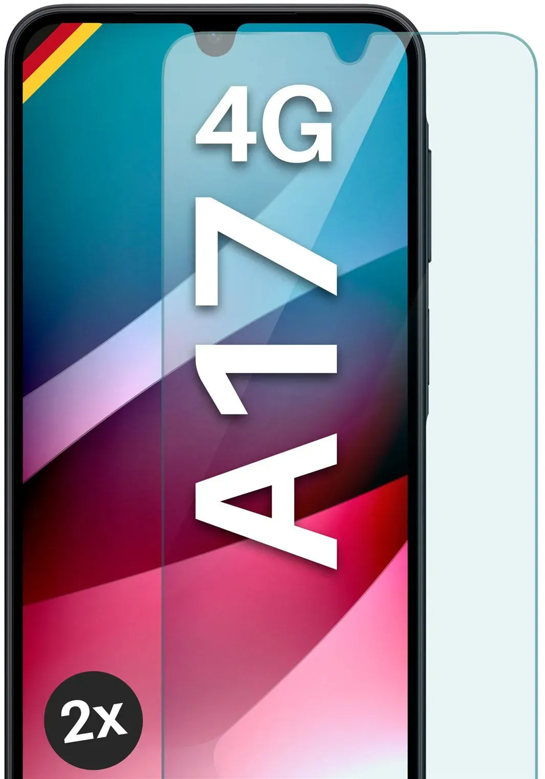 moex Klares Panzerglas für Samsung Galaxy A17 (4G) – passgenaue 9H Schutzfolie für zuverlässigen Displayschutz – ShockProtect Klar