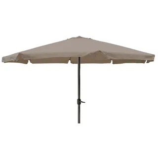 Mojawo Sonnenschirm Kurbelschirm Ø 4m mit Kurbel in Taupe