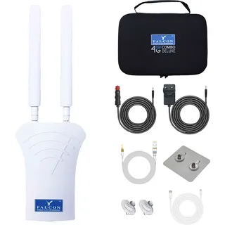Falcon 4G Combo V3 LTE Außenantenne Deluxe inkl. integriertem 150Mbits Router und Zubehörpaket
