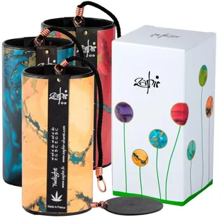 Zaphir Klangspiel Set mit Geschenkverpackung | Freie Auswahl | Windspiel Geschenk | Chimes für Yoga, Kinder und Meditation | Crystalide, Sufi, Twilight, Sunnray [3 Stück]