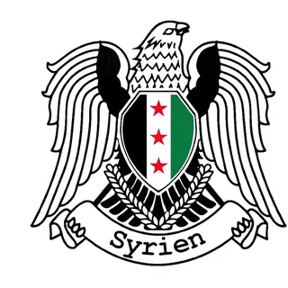 Aufkleber "Free Syrian Republik", fliegender Adler, syrische Flagge, Aufkleber, selbstklebender Vinyl-Aufkleber, Syrien-Wappen, Autoaufkleber, wasserdicht, patriotischer Aufkleber