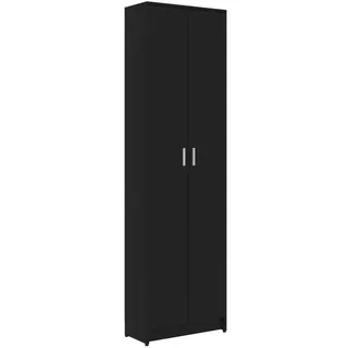 vidaXL Garderobenschrank Schwarz 55x25x189 cm Holzwerkstoff