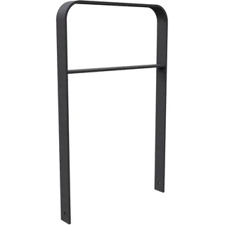 Schake Anlehnbügel Flachstahl Gebogen Querholm 750 mm Eisengrau