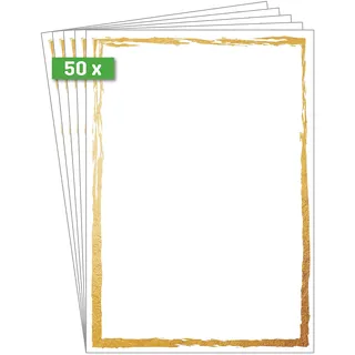 Sigel Design-Papier Golden frame", A4, 200 g/m2, 50 Blatt,