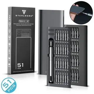STAHLWERK Präzisions-Schraubendreher Set PSS-51 ST 51-teiliges Feinmechanik Set