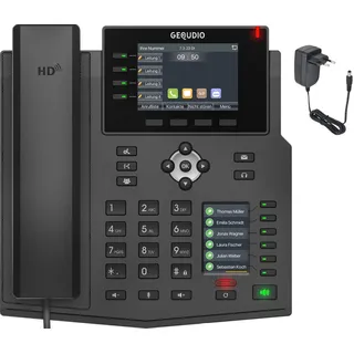 GEQUDIO GX5+ IP-Telefon Set mit Netzteil - Fritzbox, Telekom kompatibel