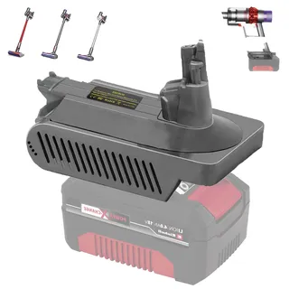 JJXNDO für Dyson V10 Akku Ersatz, V10 Adapter für Einhell 18V Li-Ionen Akku Power X-Change Konverter für Dyson V10 Akku Arbeit für Dyson V10 Cyclone Animal Absolute Fluffy SV12 Staubsauger