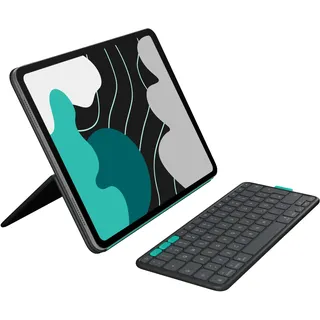 Logitech Flip Folio Tastatur-Case Grafit | für iPad Pro 13 Zoll (M4) und Air (M2 M3) Case mit Tastatur Graphite