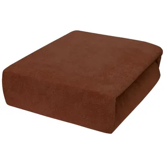 Best for You Spannbettlaken Frottee-Spannbettlaken aus Baumwollmix – Komfort & Passform, Frotte, Gummizug: Rundum braun 70 cm x 140 cm
