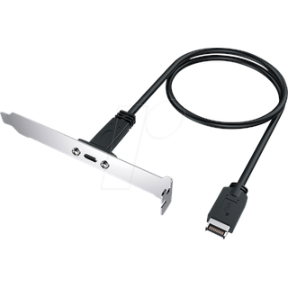 GG 18023 - Slotblende 20 Pin intern Key A Buchse > USB 3.1 Typ-C