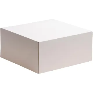 dekora - 50er Pack Tortenkartons 32 x 32 x 13 cm - Stabile Transportboxen für Torten, Kuchen, Muffins... - Einfach zu Montieren und Wiederverwendbar - Bio Karton aus Pflanzlichen Fasern - Weiß