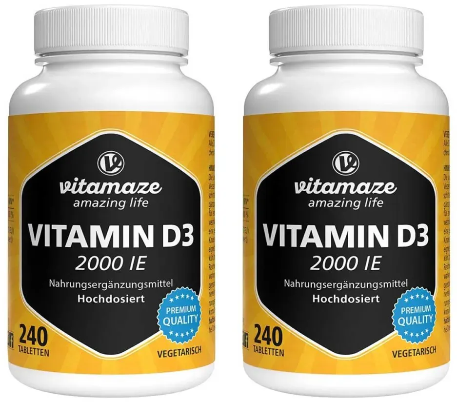 Vitamin D3 2.000 IE Tabletten vegetarisch