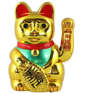 Freak Scene Glückskatze - Maneki-Neko - Winkekatze - 35 cm - Gold