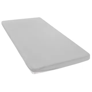 Spannbettlaken OTTO HOME "Topper Basic, in Gr. 90x200, 140x200 oder 180x200 cm", hellgrau, B:120cm L:200cm, Microfaser-Jersey, Obermaterial: 100% Polyester, Bettlaken, Spannbettlaken, Baumwolle, Matratzen bis 8 cm Höhe, Bettlaken, Spannbetttuch, Laken