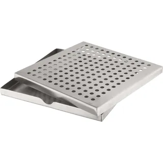 Tropfblech, Edelstahl, runde Lochung, Prime Bar - 14x14x1cm