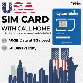 TSIM USA-SIM-Karte für Reisen in die USA. Unbegrenzte lokale und Internationale Anrufe/SMS Anrufe kostenlos nach Hause rufen! Aktualisierter 5G-Plan mit Hotspot/Tethering!