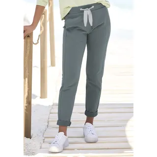 ELBSAND Sweathose mit Logodruck hinten, Jogginghose mit Kordelzug und Taschen, Gr. XL (42) N-Gr, petrol, , 74326230-XL N-Gr