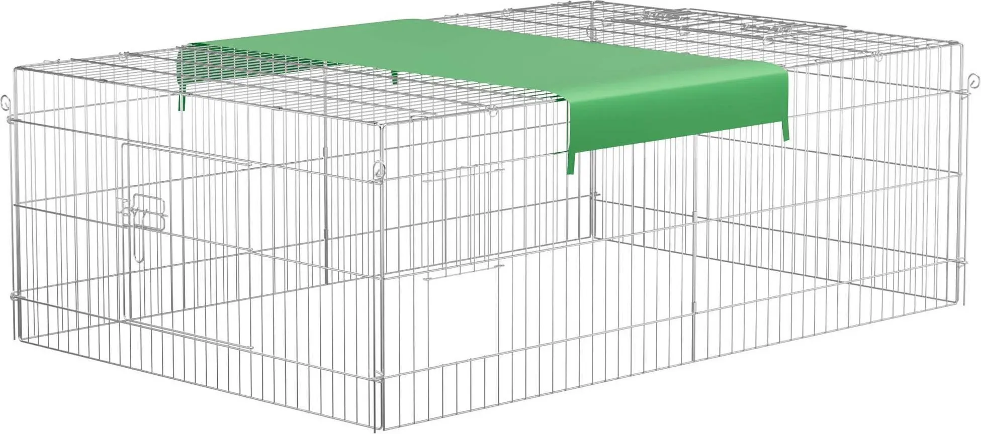 Wiltec Freilaufgehege Abdeckung 216x116x65cm Kleintiergehege Auslauf Freigehege, Gehege