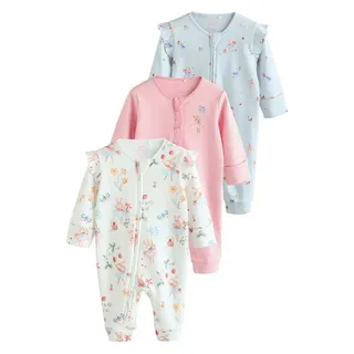 Next Schlafoverall Babyschlafanzüge Häschenfee, 3er-Pack (3-tlg) rosa 56 (bis zu 1 Mon.)
