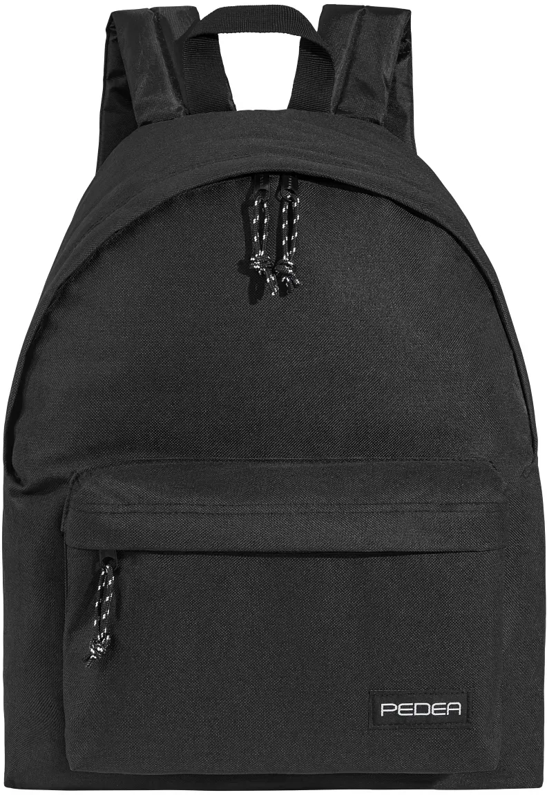 PEDEA Freizeit Rucksack "Style" Unisex Rucksack mit 24 L und Notebookfach bis 13,3 Zoll 33,8cm, schwarz