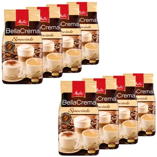 Melitta BellaCrema Speciale, ganze Bohne 8x 1000g (8000g) - mild und cremiger Kaffee