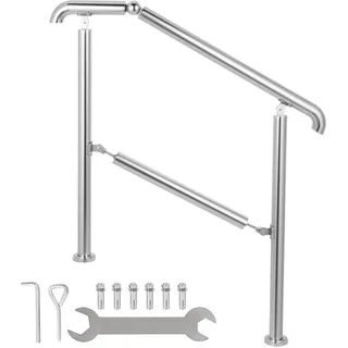 Vevor Treppengeländer 5 Stufen 1,6 m Edelstahl