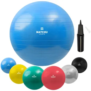 Matchu Sports - | Pilatesball | Yogaball | Blau grau|blau 75 CM
