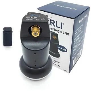 ARLI Universal Single LNB 0.1 dB – 1 Teilnehmer HDTV 4K 8K DVB-S2 40 mm Feed Wetterschutz Digital Satelliten LNB