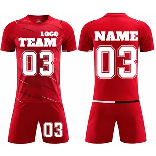 LJYTMZ Personifizieren Fussball Trikot Kinder Erwachsene Hemd & Kurze Set Benutzerdefiniert Trikot Jeder Name Nummer Team Logo fußball Geschenke für Jungs