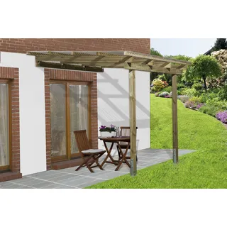 Weka Terrassenüberdachung 671  300 x 271 x 250 cm natur