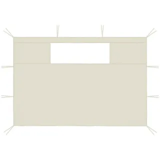 vidaXL Pavillon-Seitenwände mit Fenstern 2 Stk. Creme