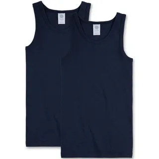 Sanetta Jungen Unterhemd im Doppelpack aus Bio-Baumwolle - Made in Europe - Neptun (50226), 140 - 140