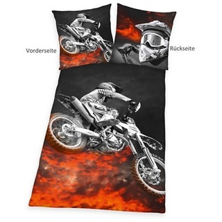 Young Collection Bettwäsche Motorcross Mikrofaser Einzelbett, 2tlg.
