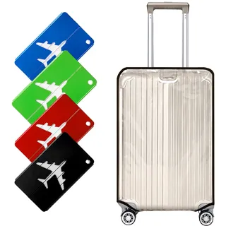 GooDengFull 24 Inch PVC Kofferschutzhülle, Waterproof Kofferhülle, Transparent Kofferschutz Staubdichte Waschbar für Geschäftsreisen Gepäckkoffer mit 4 Bordkarte