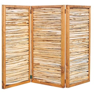 Sichtschutz Haselnuss Paravent Marseille – Outdoor Paravent in 180 x 150 cm – 3-teiliges Raumtrenner – flexibler Raumteiler für den Außenbereich
