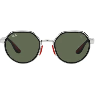 Ray-Ban Sonnenbrille RB3703M F00771 Unisex Farbe Silber Dunkelgrün Glasgröße 51 mm - 51 mm