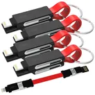4er-Set 6in1-USB-Daten- und Schnellladekabel, 50 Watt, 480 Mbps