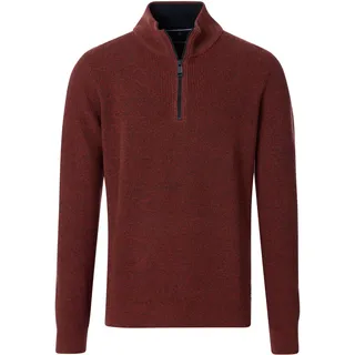 Troyer CASAMODA "CASAMODA Troyer uni", Herren, Gr. XL, orange (dunkelorange), 60% Baumwolle, 40% Polyacryl, Pullover
