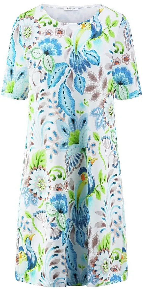 Kleid Rundhals-­Ausschnitt Efixelle weiss, 46